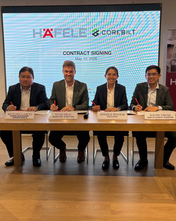 Corebilt and Häfele Strengthen Collaboration to Elevate Office and Commercial Spaces in the Philippines